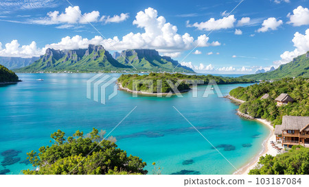 AI-generated image [Nature] Landscape of the south island 103187084