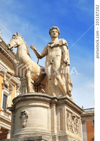 Statue of the twin gods Castor and Pollux 103187202