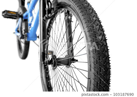 Blue BMX bike tire Blue BMX bike tire 103187690