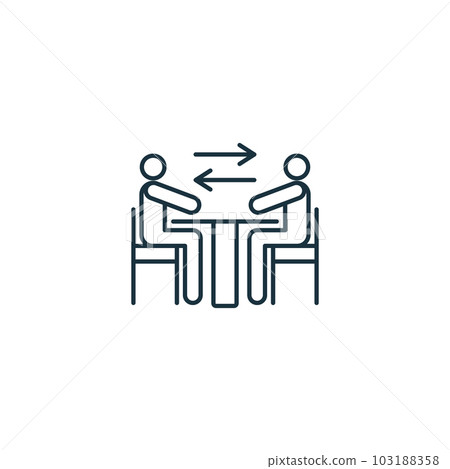 Communication icon. Monochrome simple sign from collaboration collection. Communication icon for logo, templates, web design and infographics. 103188358