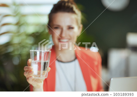 smiling modern small business owner woman at work 103189393