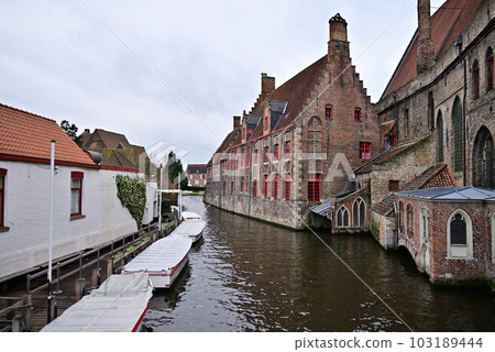 Canals of Bruges from Maria Bridge Canals of Bruges from Maria Bridge 103189444