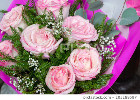 A bouquet of flowers from the flower market A bouquet of flowers from the flower market 103189597