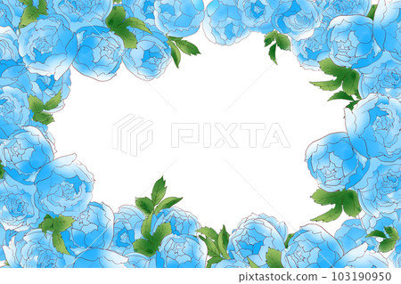 Vivid blue rose frame 103190950