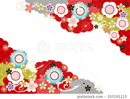 High-color Japanese-style background material High-color Japanese-style background material 103191215