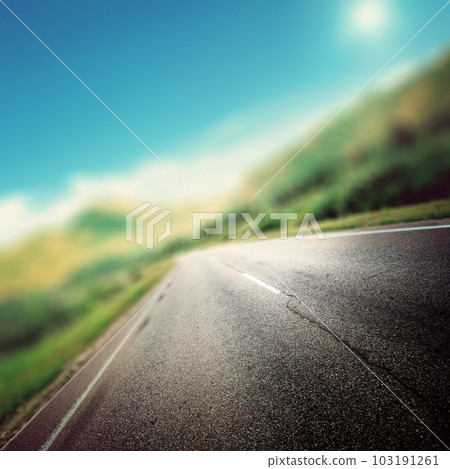 Road in forest blur 103191261