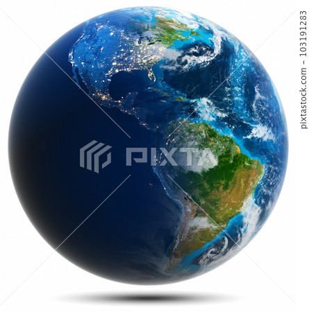 World globe - America 103191283