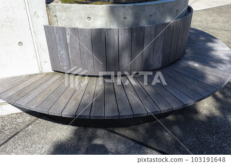 [Wooden bench chair] A wooden chair for a break in the park 103191648