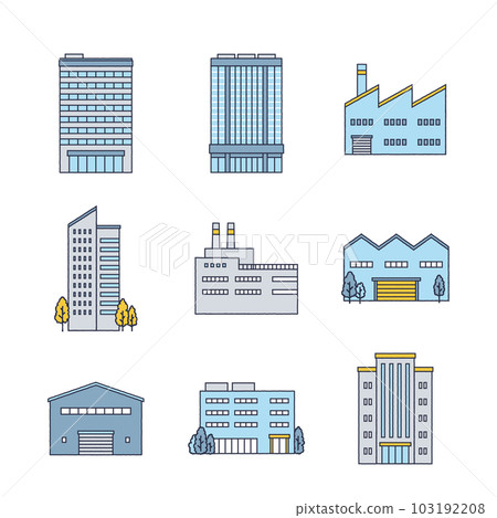 簡單的城市建築插圖集 簡單的城市建築插圖集 103192208