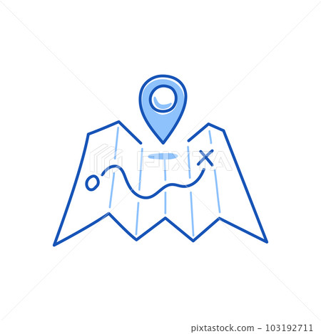 Location map pin gps doodle. Hand drawn sketch doodle style location map. Blue pen line stroke isolated element. Navigation, direction locator concept. Vector Location map pin gps doodle. Hand drawn sketch doodle style location map. Blue pen line stroke isolated element. Navigation, direction locator concept. Vector 103192711