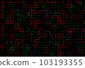 black background with a grid of squares of different colors 103193355