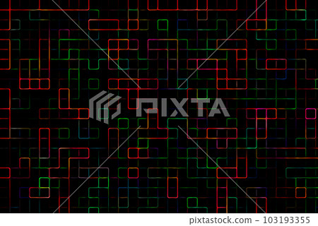 black background with a grid of squares of different colors black background with a grid of squares of different colors 103193355
