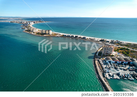 Spit of the spanish town of La Manga del Mar Menor. Murcia. Spain 103193386