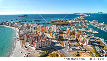 Marina in the spanish town of La Manga del Mar Menor. Murcia. Spain 103193391
