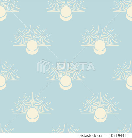 Aesthetic abstract illustration blue seamless pattern. Aesthetic abstract illustration blue seamless pattern. 103194411