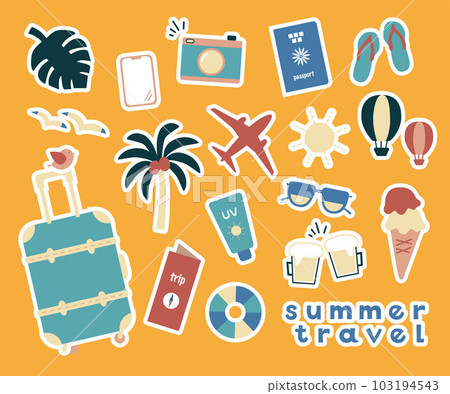 Summer travel set bordered 103194543
