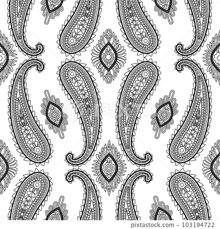 Paisley Ethnic Floral Hand Drawn Seamless Pattern Paisley Ethnic Floral Hand Drawn Seamless Pattern 103194722