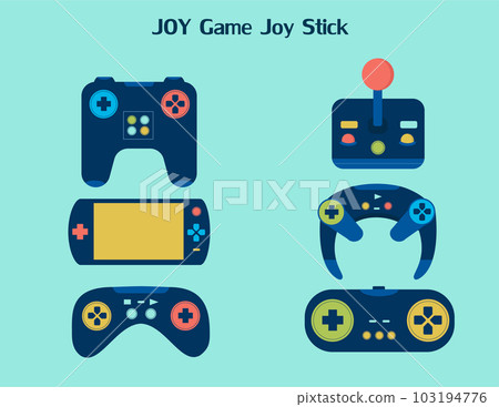 Joystick icons set. Flat set of joyGame,vector illustration. 103194776