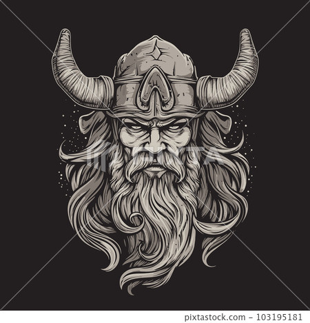 Viking in a helmet 103195181