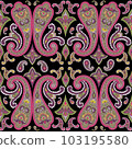 Paisley Ethnic Floral Hand Drawn Seamless Pattern 103195580