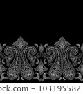 Paisley Ethnic Floral Hand Drawn Seamless Pattern 103195582