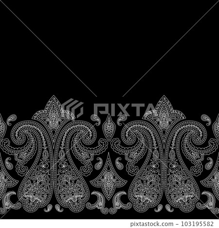 Paisley Ethnic Floral Hand Drawn Seamless Pattern Paisley Ethnic Floral Hand Drawn Seamless Pattern 103195582