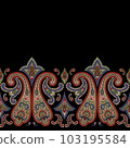 Paisley Ethnic Floral Hand Drawn Seamless Pattern 103195584
