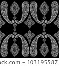 Paisley Ethnic Floral Hand Drawn Seamless Pattern 103195587