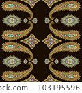 Paisley Ethnic Floral Hand Drawn Seamless Pattern 103195596