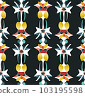 Retro geometric abstract seamless pattern in style 50-70s 103195598