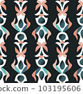 Retro geometric abstract seamless pattern in style 50-70s 103195606