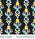 Retro geometric abstract seamless pattern in style 50-70s 103195615