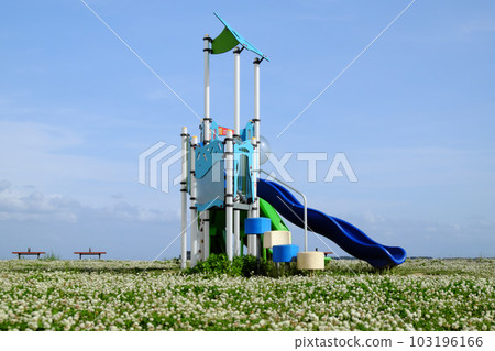 playground equipment in sunny weather 103196166