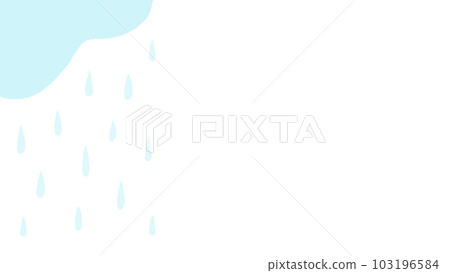 可愛的手繪雲滴背景素材-雨天、雨季、6月-16:9的圖像質感 103196584
