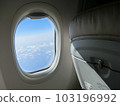 sky seen from airplane window 103196992