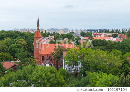 Zelenogradsk aerial photo with the Church of St. Adalbert 103197194