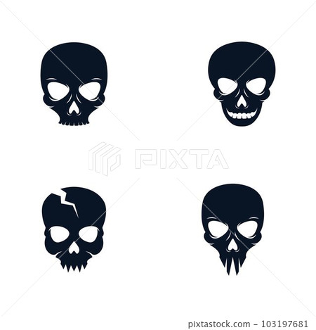 Skull vector icon illustration Skull vector icon illustration 103197681