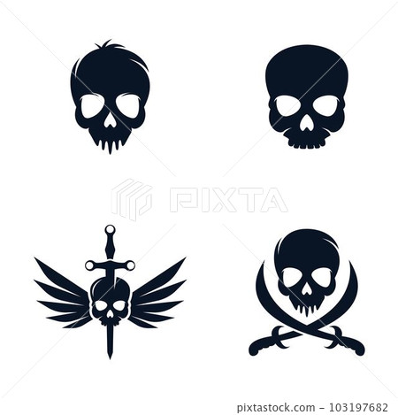 Skull vector icon illustration Skull vector icon illustration 103197682