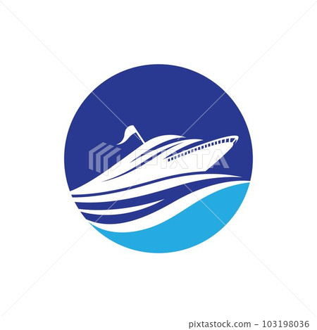 Cruise ship symbol vector icon 103198036