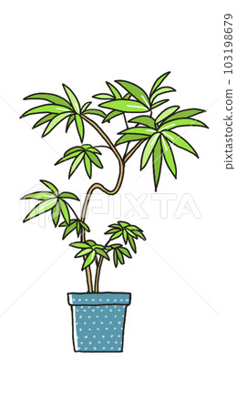 手繪風格的室內植物插圖 手繪風格的室內植物插圖 103198679