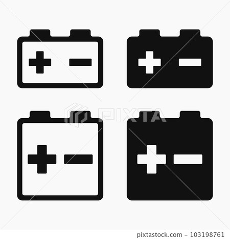 battery power accumulator polar line shape icon vector flat illustration 103198761
