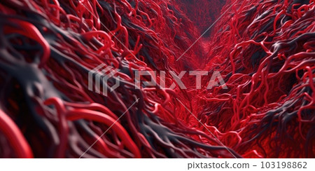Blood vessels. Capillary, Circulatory system. Veins and arteries. Abstraction. Generative AI. Blood vessels. Capillary, Circulatory system. Veins and arteries. Abstraction. Generative AI. 103198862