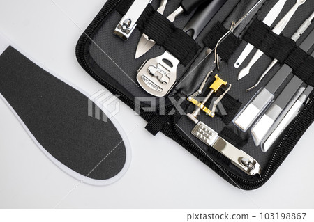 Professional Manicure Tools and Equipments Set on iSolated White Background Professional Manicure Tools and Equipments Set on iSolated White Background 103198867