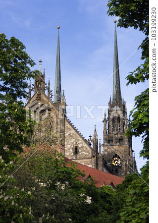 Brno Cathedral of Saints Peter and Paul. the main attraction of the city of Brno, Czech Republic. Brno Cathedral of Saints Peter and Paul. the main attraction of the city of Brno, Czech Republic. 103199230