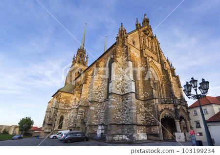 Brno Cathedral of Saints Peter and Paul, view on a sunny day. the city of Brno, Czech Republic. 103199234