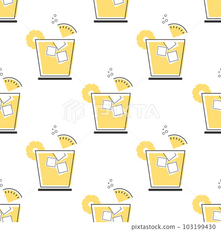 Seamless pattern, refreshing fruit cocktails on a white background. Drinks background, textile Seamless pattern, refreshing fruit cocktails on a white background. Drinks background, textile 103199430