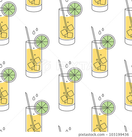 Seamless pattern, refreshing fruit cocktails on a white background. Drinks background, textile Seamless pattern, refreshing fruit cocktails on a white background. Drinks background, textile 103199436