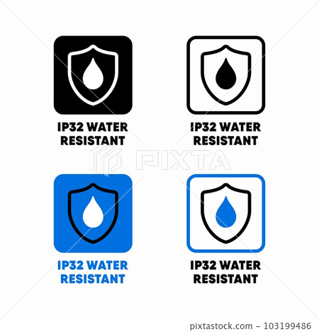 IP32 water resistant vector information sign IP32 water resistant vector information sign 103199486