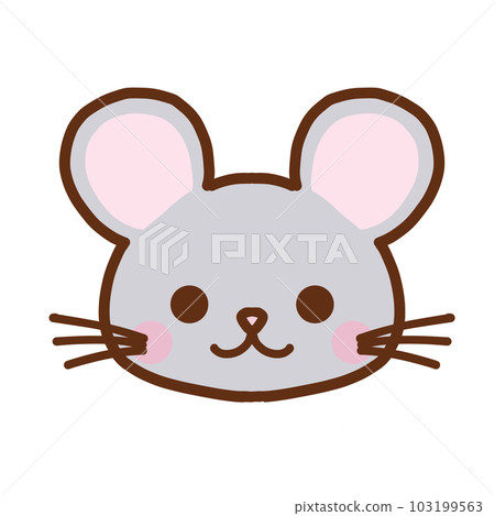 A simple close-up of a mouse's face 103199563