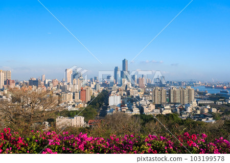 台灣高雄，從壽山情侶觀景台看到的城市景觀 103199578